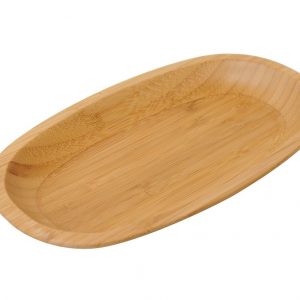Caliente Antibacterial Bamboo Boat Shape Serving Platter
